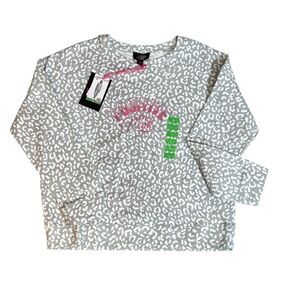 Positive Pink Leopard Print Sweatshirt NWT | Size L